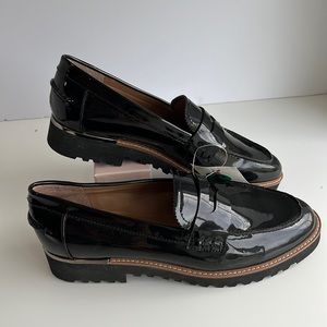 Franco Sarto Patent Lug sole loafers NWT
